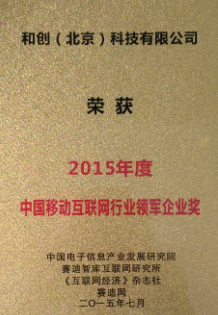 2015中國(guó)互聯(lián)網(wǎng)行業(yè)領(lǐng)軍企業(yè)